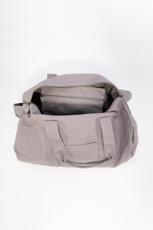 Shop Terra Thread Organic Cotton Duffle Bag In Cloud Grey