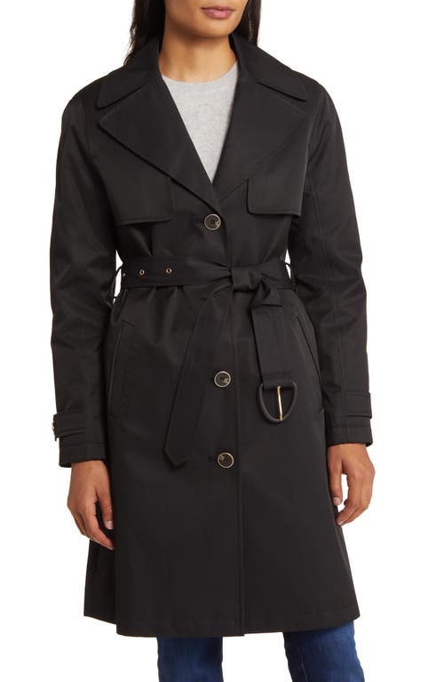 Belted Trench Coat in Black