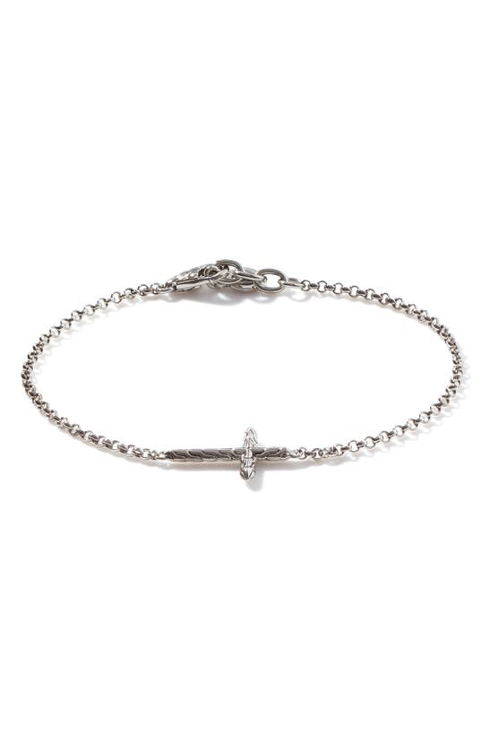 Shop John Hardy Classic Chain Cross Bracelet In Silver