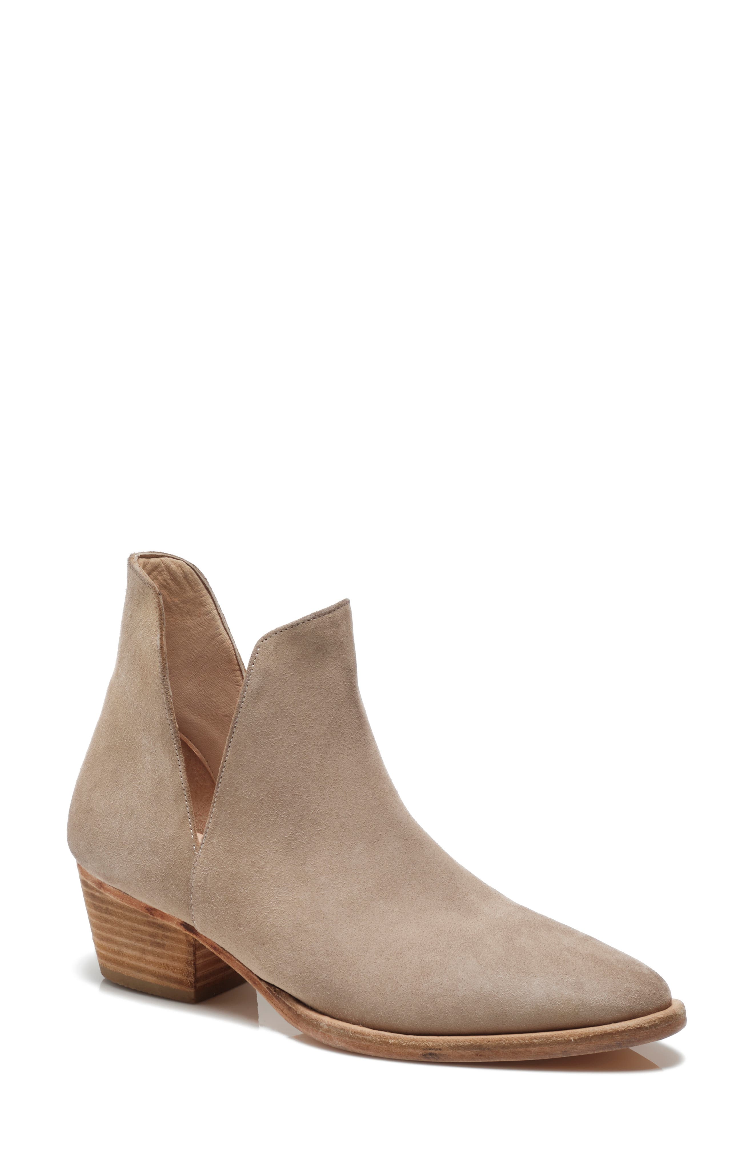 beige fall booties