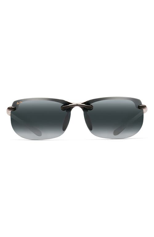 MAUI JIM MAUI JIM BANYANS 70MM POLARIZED RECTANGLE SUNGLASSES