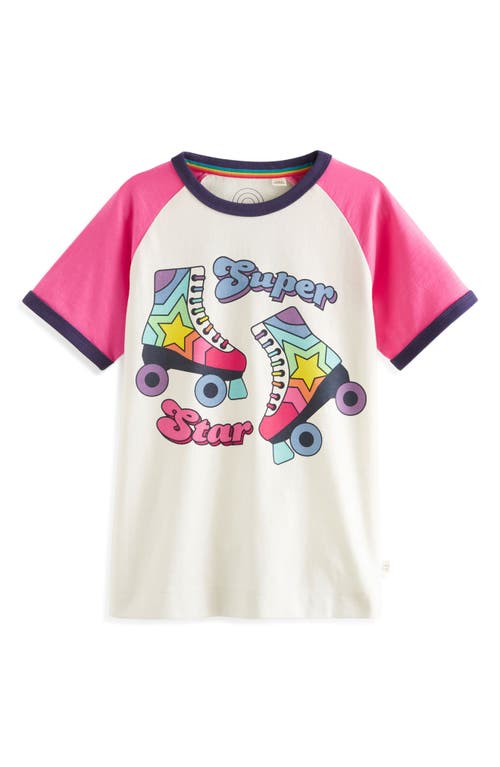 Little Bird Kids' Super Star Roller Skate Cotton Graphic T-Shirt Cream Multi at Nordstrom, Y