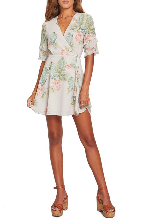 Lost + Wander Lost in Paradise Minidress in Taupe Tropical