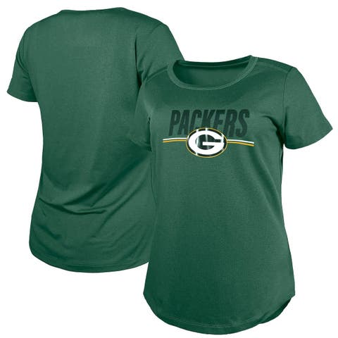 Outerstuff Juniors Gray/Green Green Bay Packers Beth Camo Dip-Dye T-Shirt Size: Extra Small