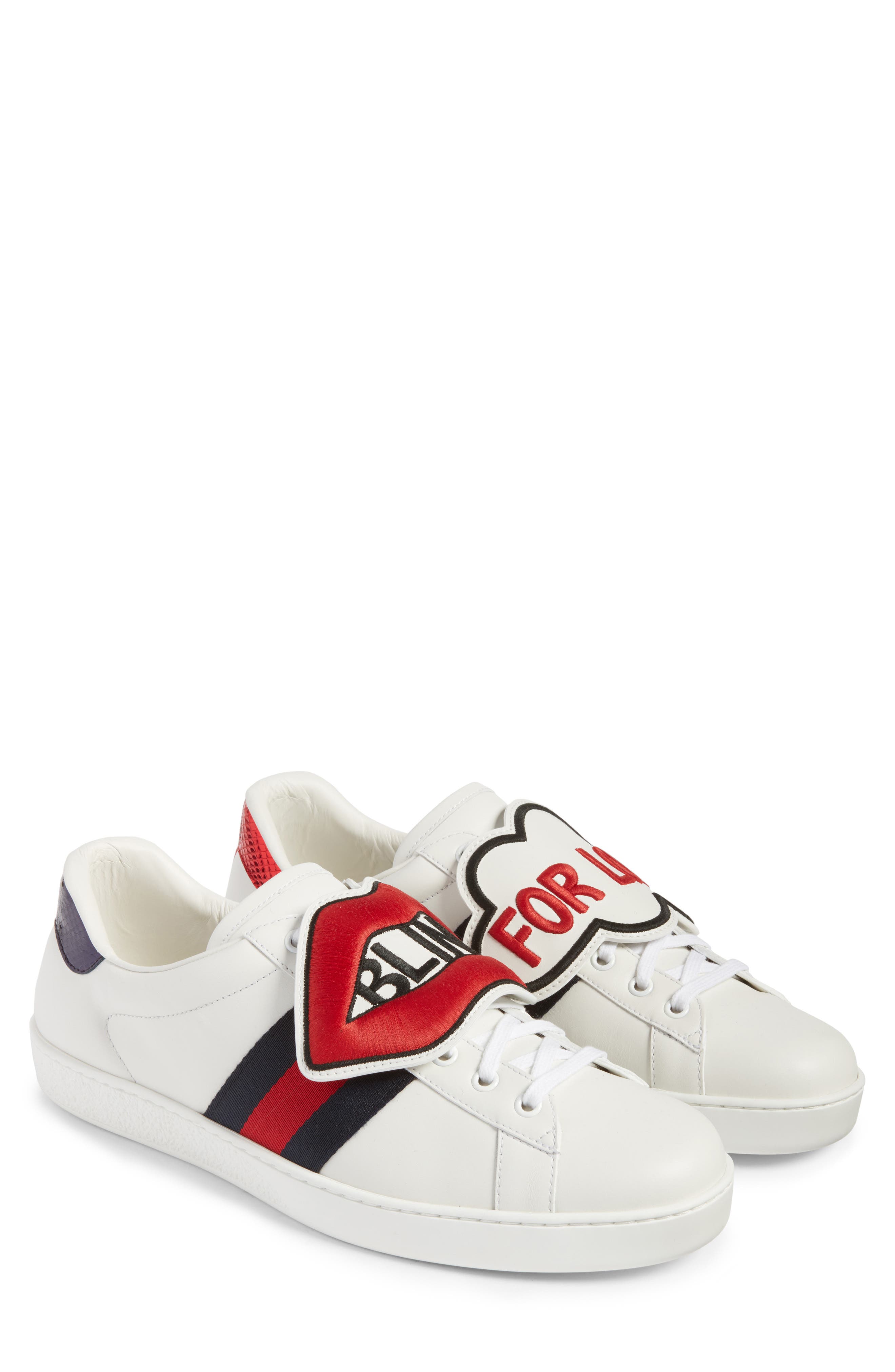 gucci ace patch sneakers