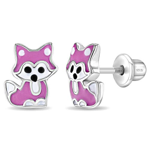 Shop In Season Jewelry Little Fox Earrings In Pink & White