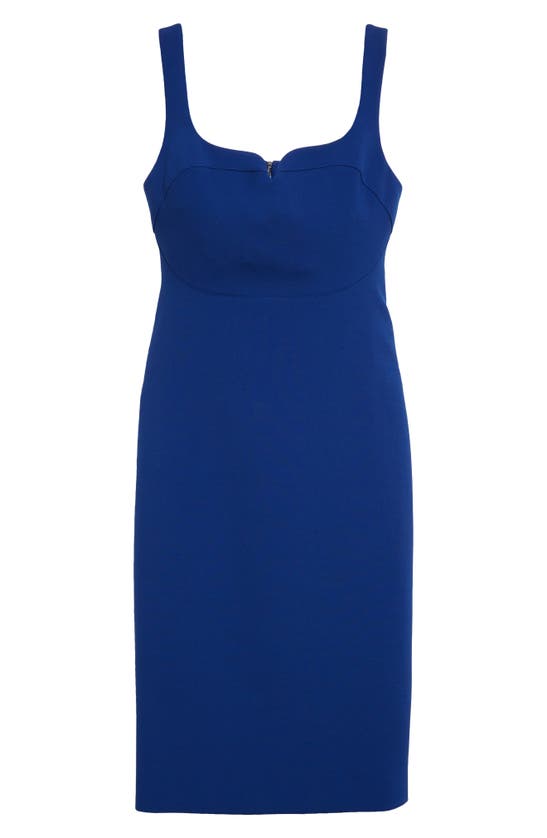 Shop Victoria Beckham Sleeveless Fitted Dress In Palace Blue