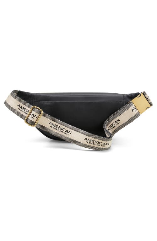 American Leather Co. Millwood Leather Belt Bag In Black Smooth