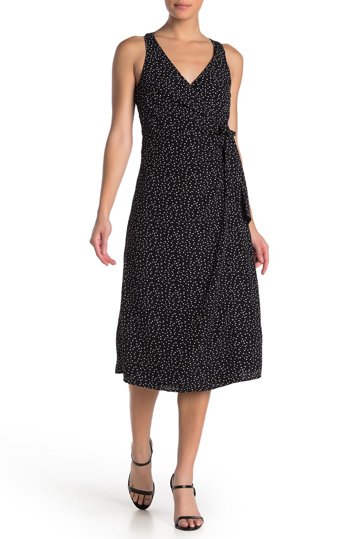 polka dot wrap around dress