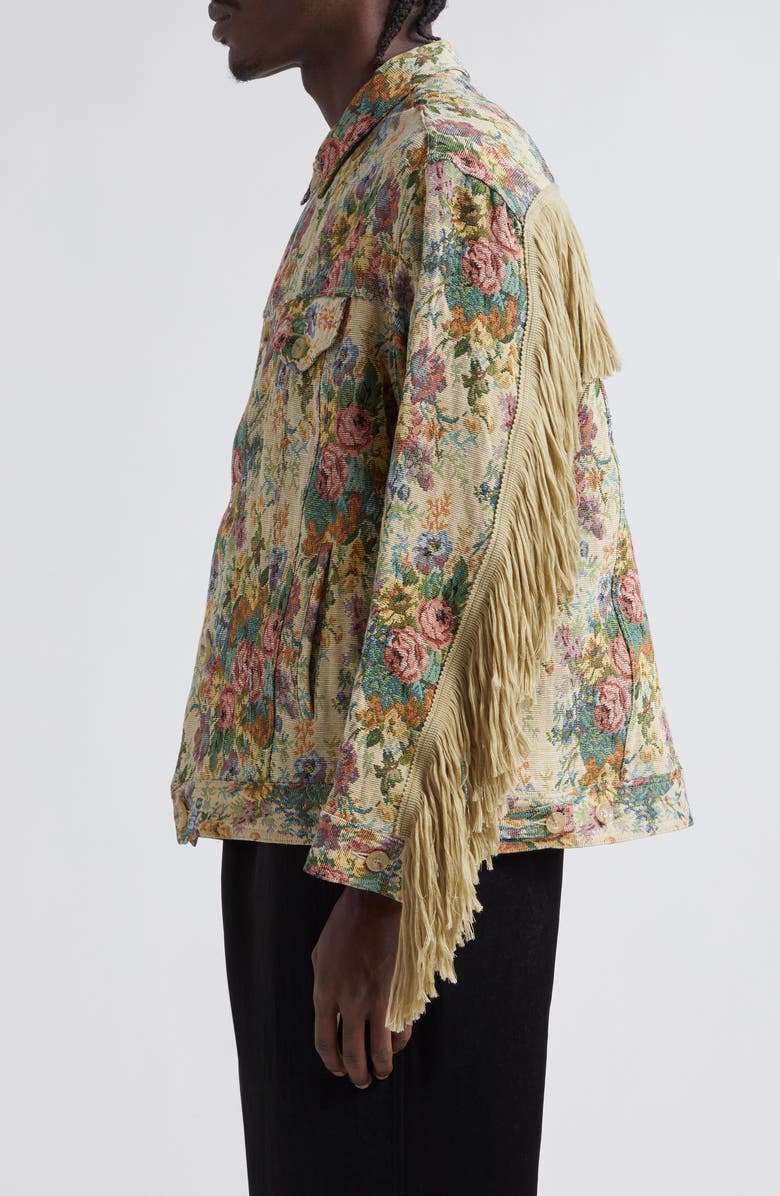 SONG FOR THE MUTE Floral Oversize Tapestry Worker Jacket Nordstrom