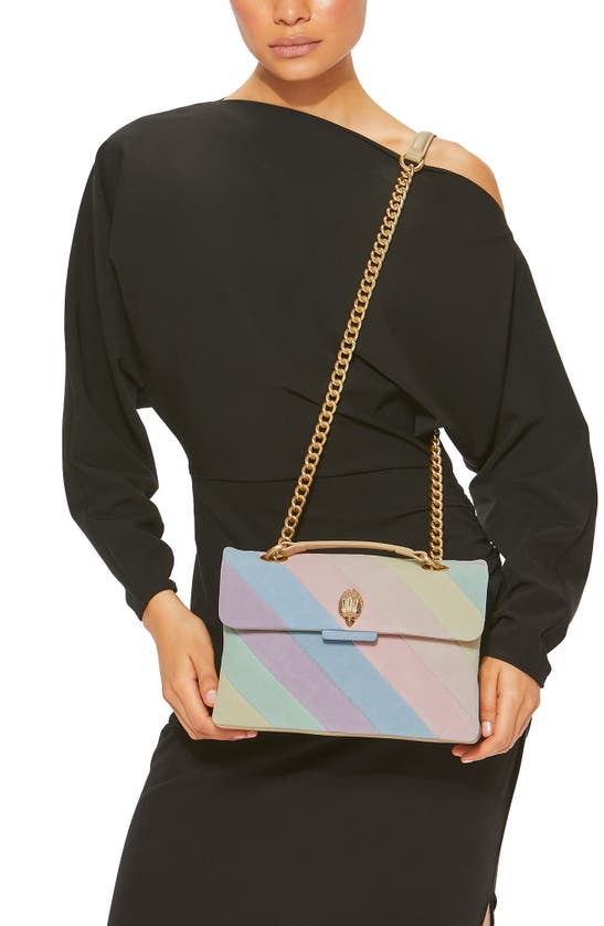Shop Kurt Geiger Kensington Leather Convertible Shoulder Bag In Pastel Multi