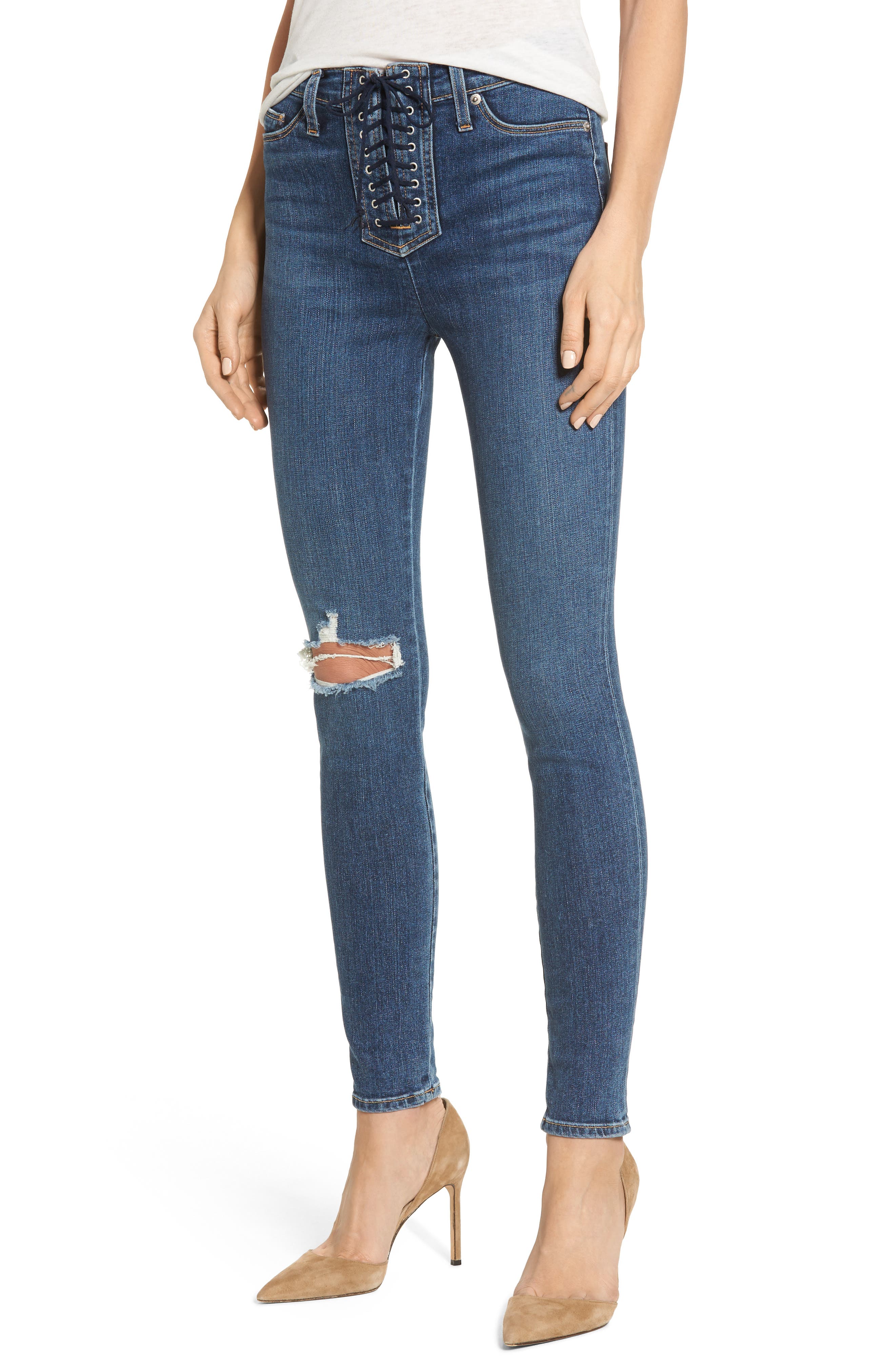 hudson bullocks lace up jeans
