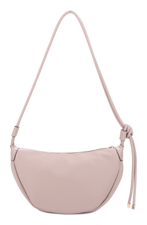 Mali + Lili Aria Recycled Vegan Leather Shoulder Bag In Light Taupe