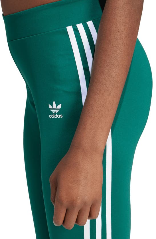 Shop Adidas Originals Flare Leggings In Collegiate Green