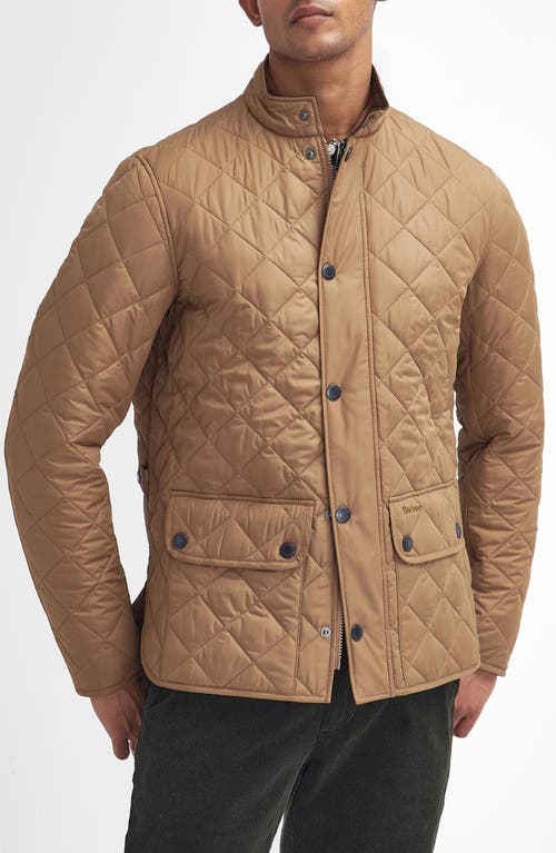 Shop Barbour Lowerdale Quilted Jacket In Light Sandstone/classic