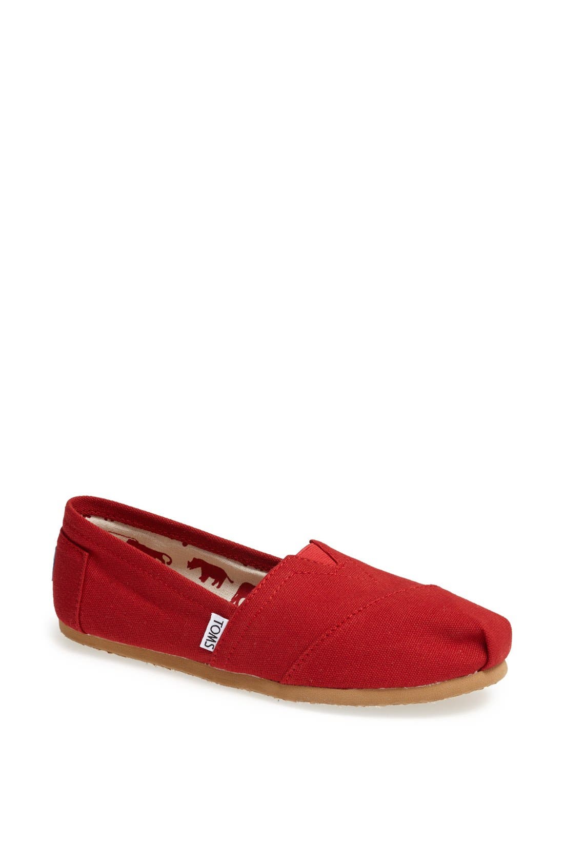 women's red flat shoes