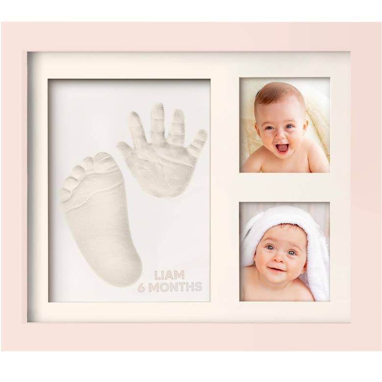 Shop Keababies Baby Handprint & Footprint Keepsake Solo Frame In Petal Pink