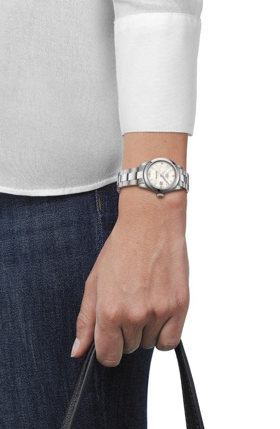Tissot T-my Automatic Bracelet Watch & Leather Strap Gift Set, 29.3mm In White Mother Of Pearl