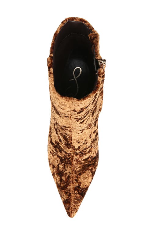 Sam Edelman Women's Ella Pointed Toe Brown High Heel Dress Booties In Copper Bronze