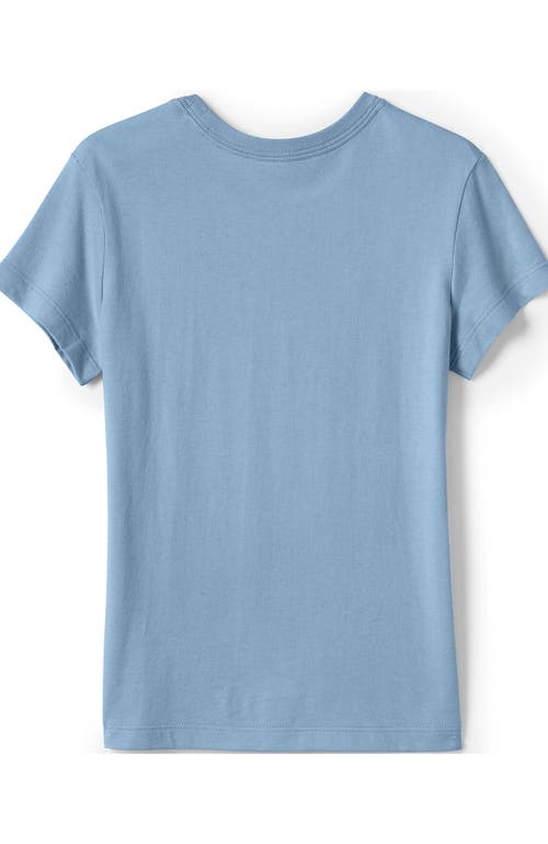 Shop Lands' End School Uniform Girls Short Sleeve Essential T-shirt In Chambray Blue