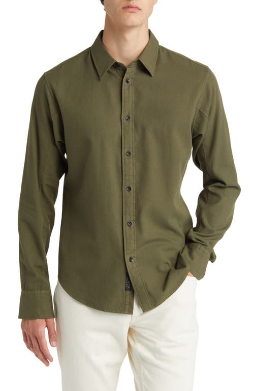 rag & bone Fit 2 Slim Fit Engineered Dobby Button-Up Shirt in Olive Nigh