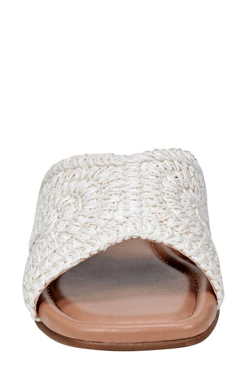Marc Fisher Ltd Narda Raffia Slide Sandal In Ivory