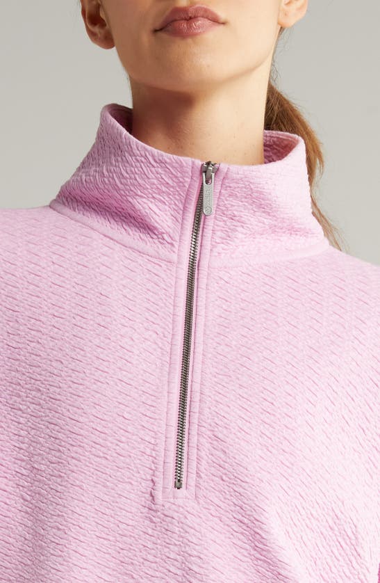 Shop Zella Revive Half Zip Sweatshirt In Purple Pastel