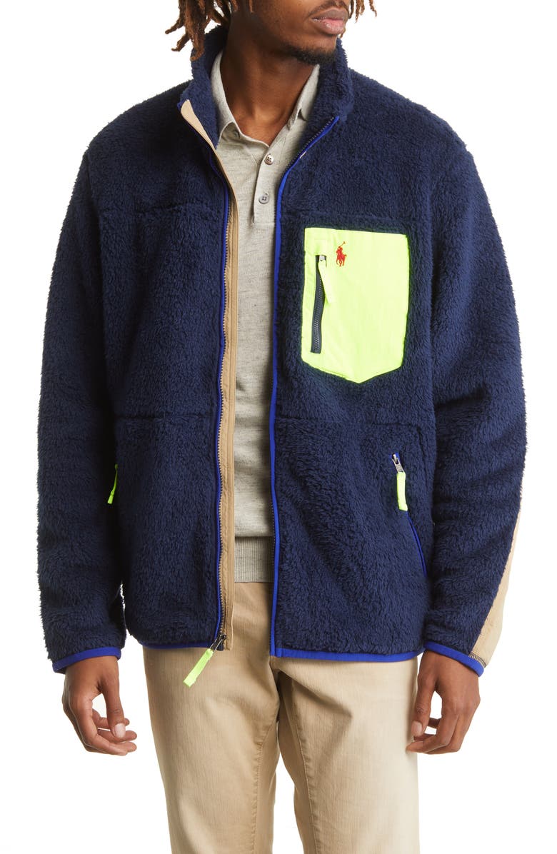 Polo Ralph Lauren High Pile Fleece Zip-Up Jacket | Nordstrom