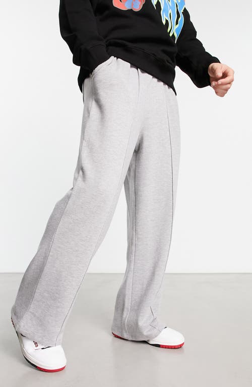 Seamed Straight Leg Joggers in Grey