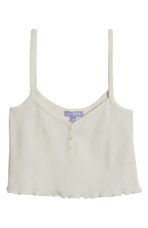 Florence By Mills Lettuce Edge Cotton Blend Crop Camisole In Jet Stream