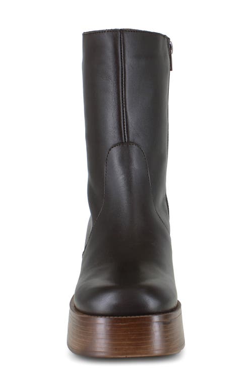 Ziginy Birgit Platform Bootie In Black/brown Leather