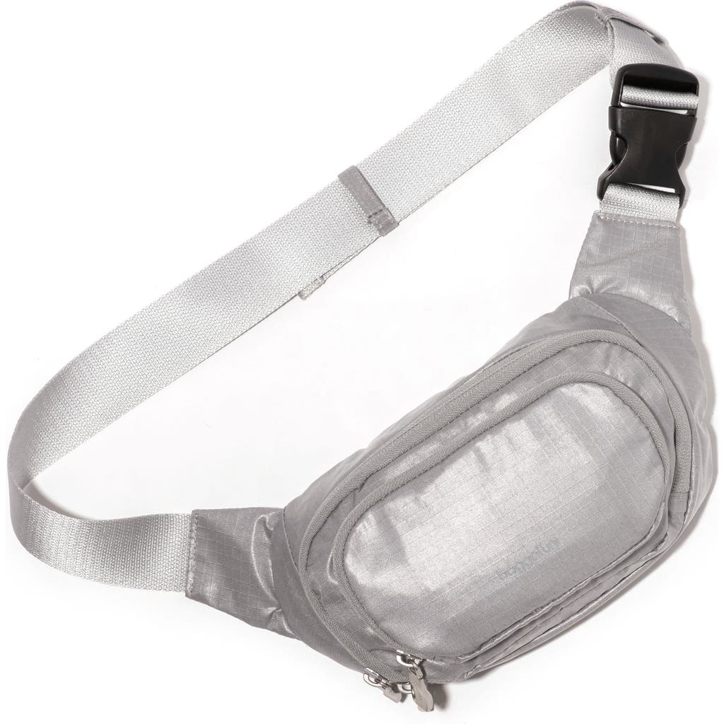 Baggallini On The Go Belt Bag Waist Pack In Sleet Gloss Ripstop