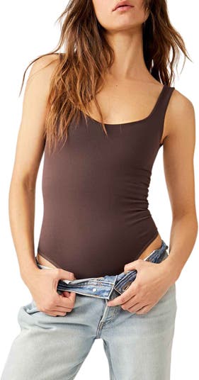 Free People Women's Clean Lines Body Suit, Casual & Dress Tanks &  Sleeveless Tops