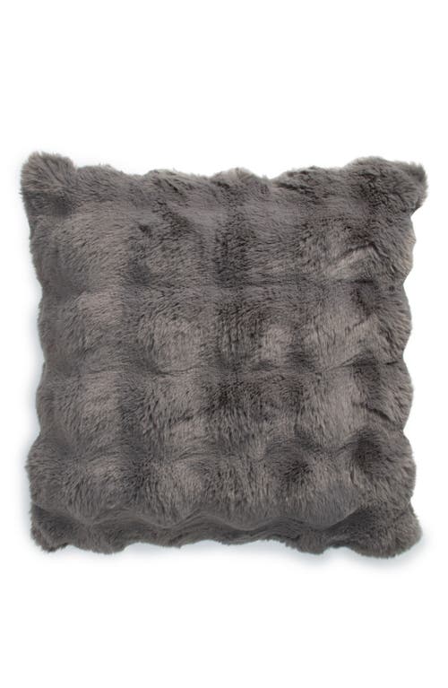 Shop Nordstrom Bubble Faux Fur Accent Pillow In Grey Griffin