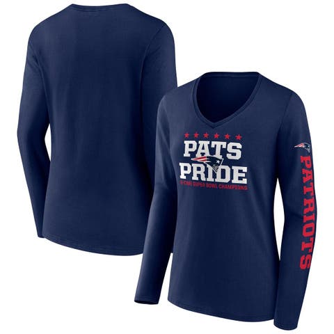 Women's Florida Panthers Fanatics Branded Navy/Red Ombre Spirit Jersey Long  Sleeve Oversized T-Shirt