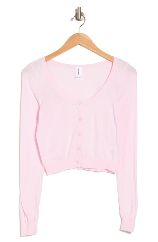 Abound Long Sleeve Fitted Cardigan In Pink Soda