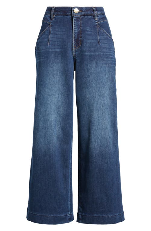 Wit & Wisdom 'ab'solution Skyrise V-pocket Ankle Wide Leg Jeans In Blue