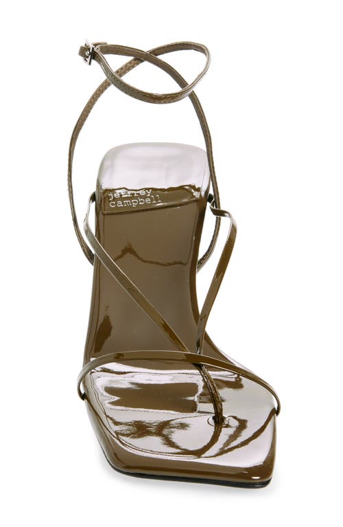 Shop Jeffrey Campbell Fluxx Sandal In Olive Patent