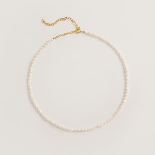 Freya Rose Rice Pearl Necklace In Gold