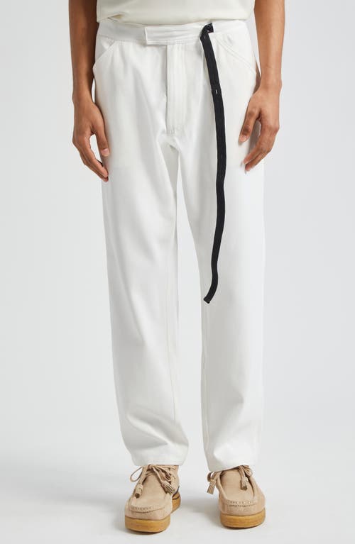 Steve Drawstring Waist Pants in Off White