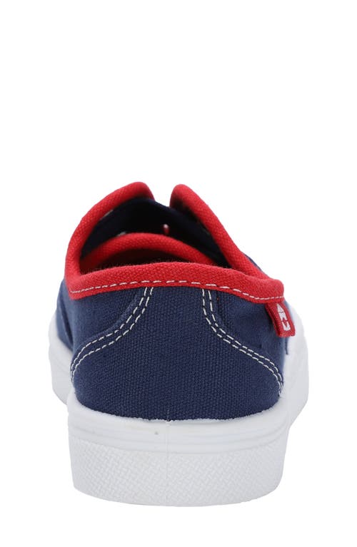 Oomphies Kids' Robin Slip-on Sneaker In Navy/red
