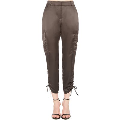 Parker Emerson Ruched Crop Cargo Pants, Black