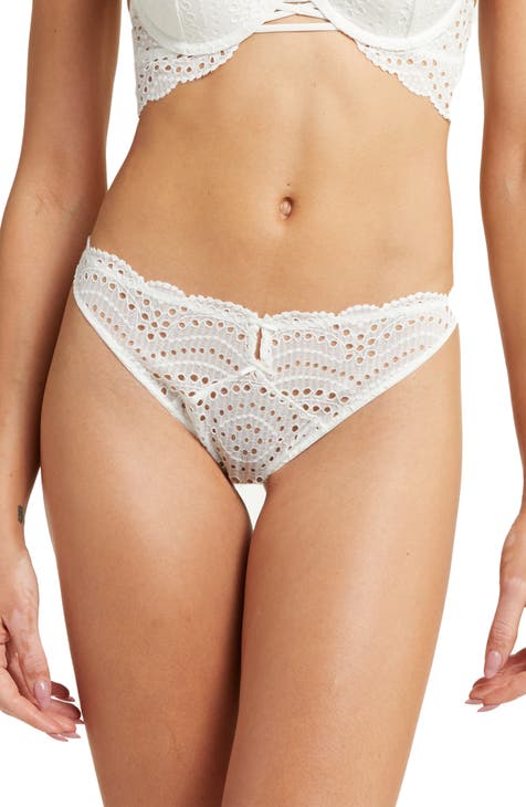 Women's White Thong Panties