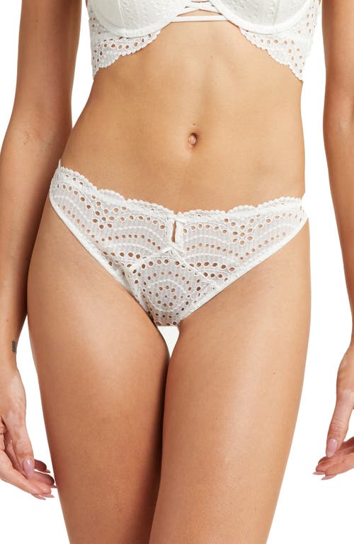Josephine Lace Thong in White