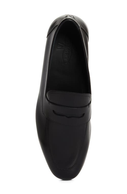 Jm Weston Woogie Apron Toe Penny Loafer In Black