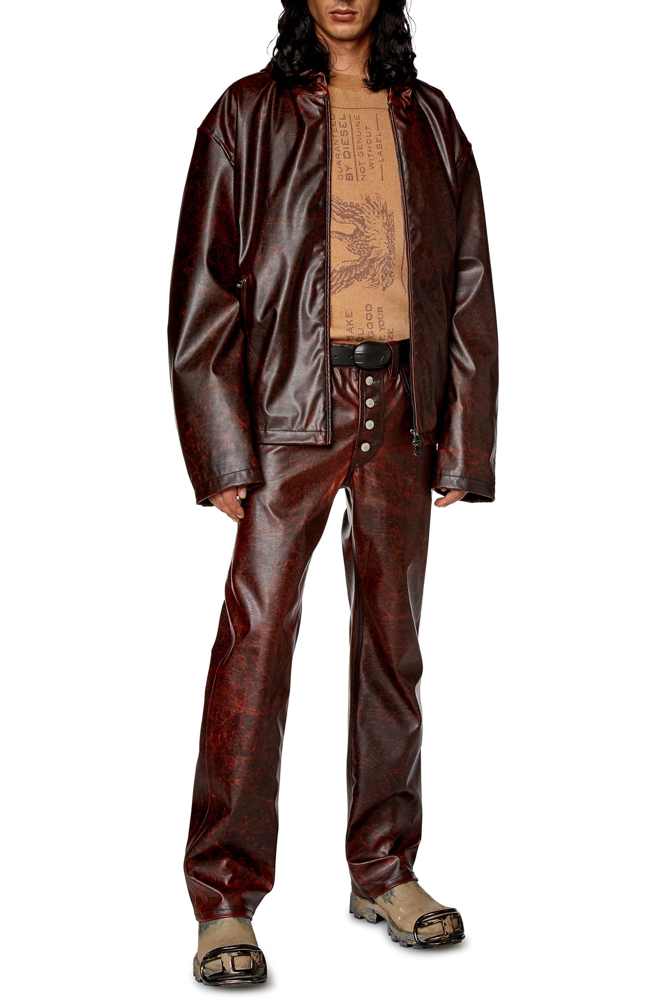DIESEL® DIESEL P-Revol Regular Fit Coated Five Pocket Pants in