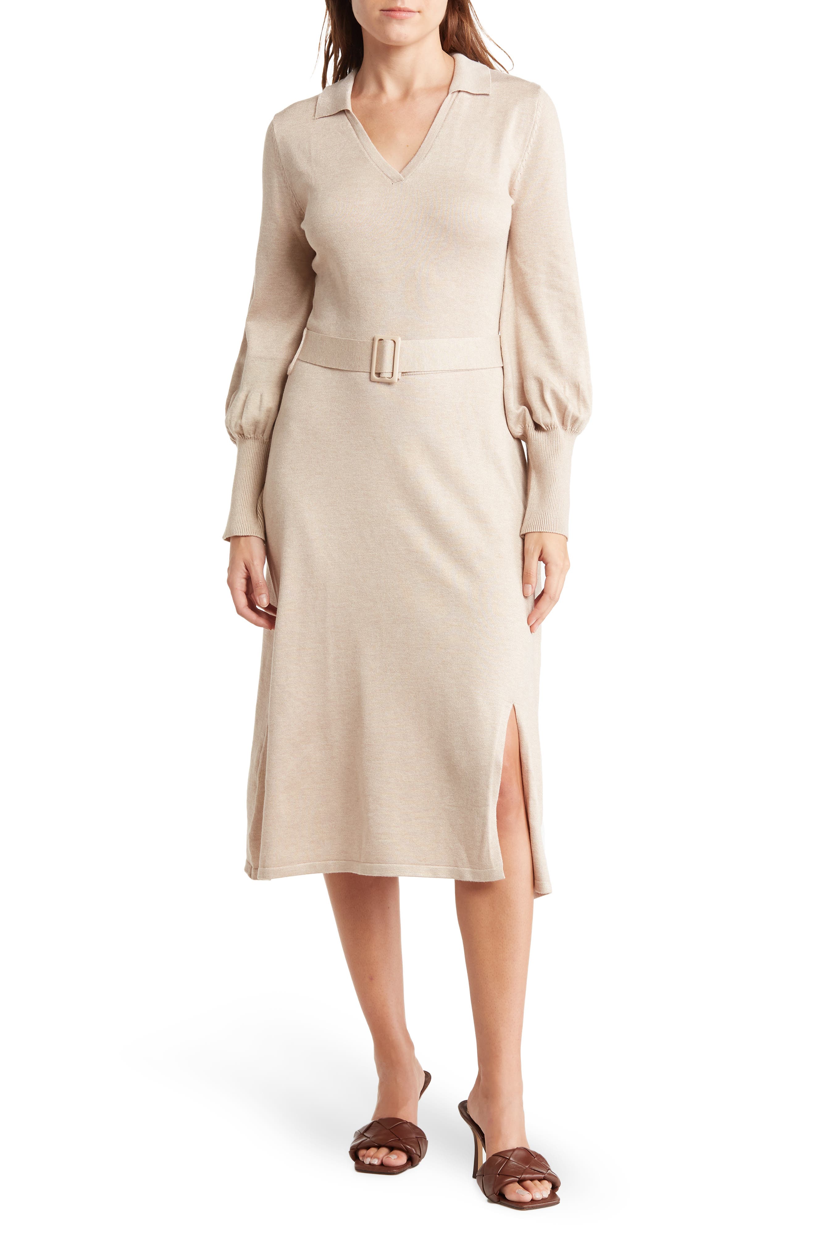 Beige Sweater Dresses for Women 