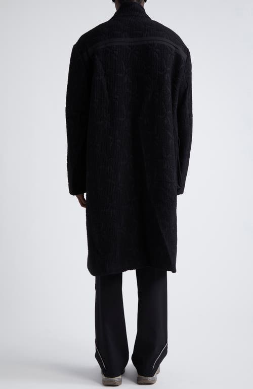 Shop Kiko Kostadinov Margutta Wool Blend Overcoat In Dusky Black/crow Black