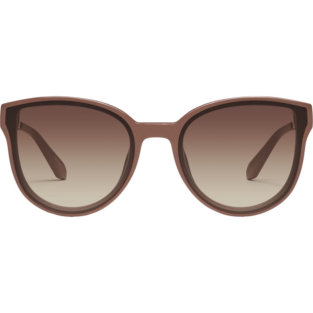 Quay Australia Date Night 54mm Round Sunglasses In Doe/brown