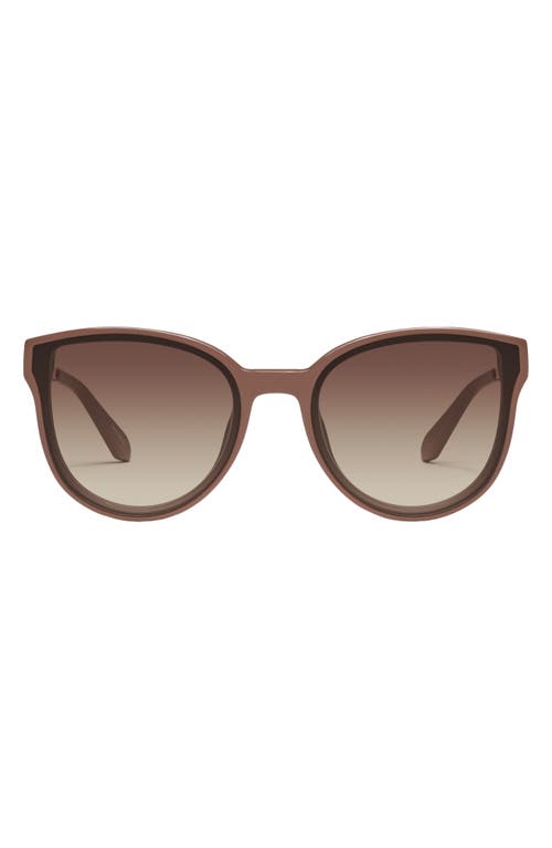 Shop Quay Date Night 54mm Round Sunglasses In Doe/brown